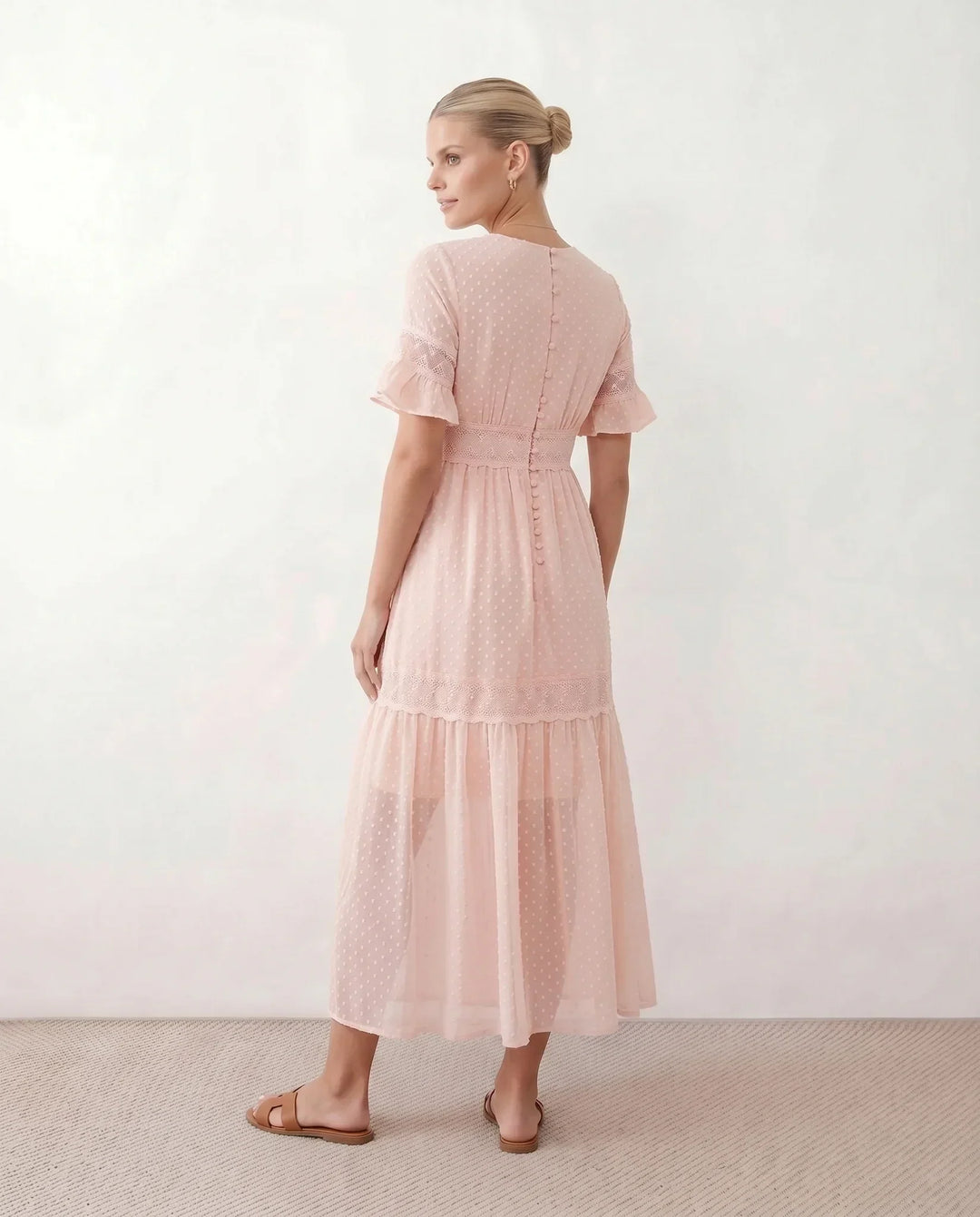 Vera | Polka Dot Empire Waist Maxi Dress