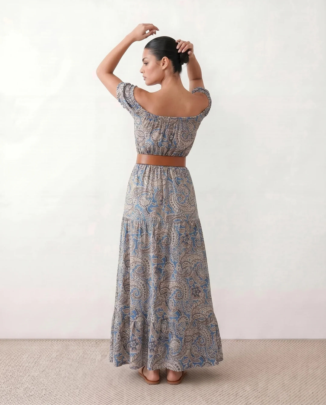 Orinda | Off-Shoulder A-Line Maxi Dress