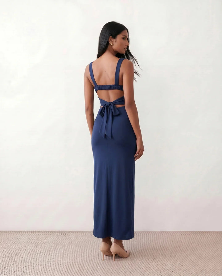 Esme | Open Back Fitted Maxi Dress