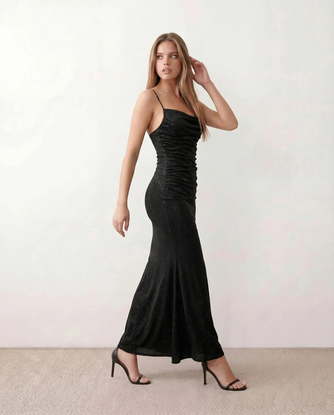Valentina | Metallic Mermaid Maxi Dress