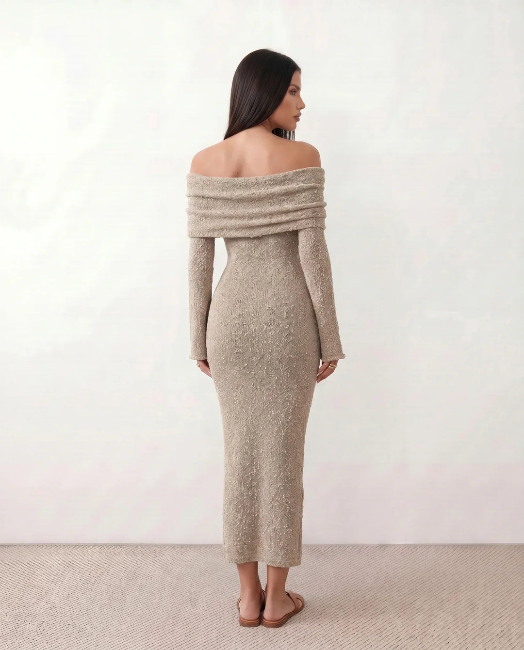 Priya | Off-Shoulder Fitted Maxi Dress