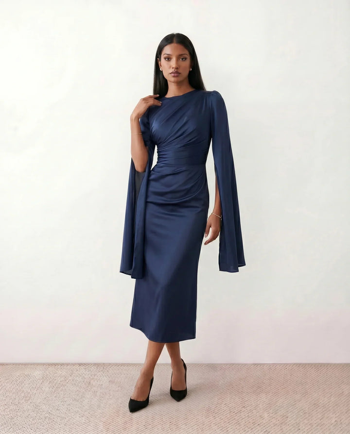 Elin | Lace-Up Mermaid Maxi Dress