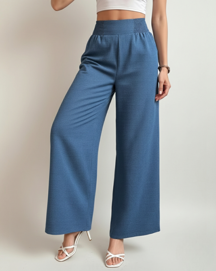 Lina | Wide-Leg Pants with Elastic Waist