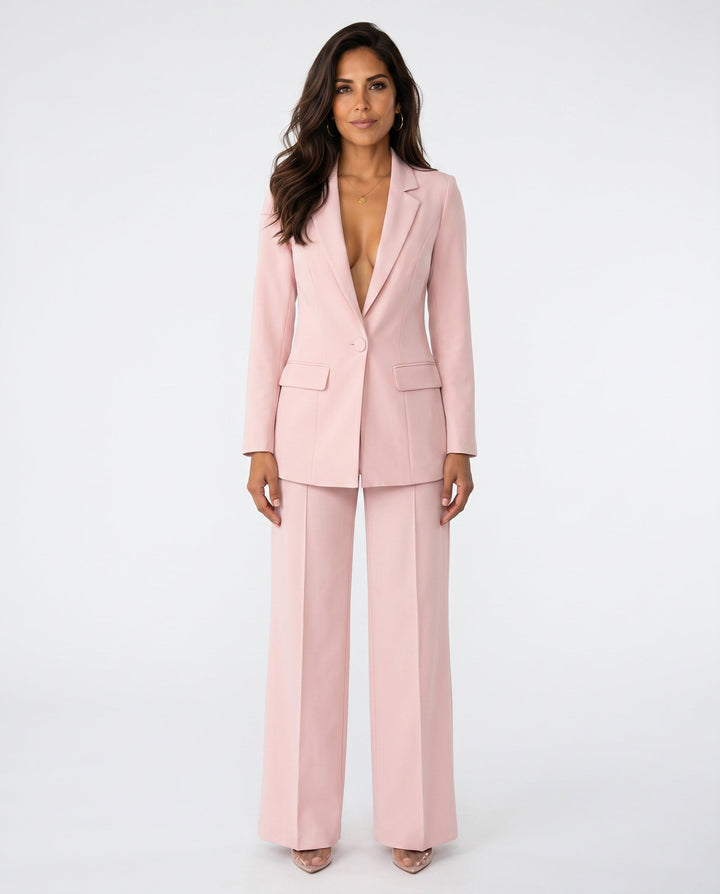 Ravelle | Longline Tailored Wide-Leg Pant Suit