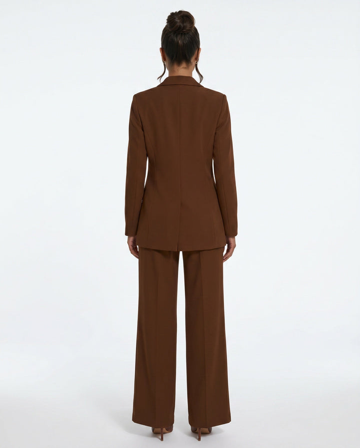 Ravelle | Longline Tailored Wide-Leg Pant Suit