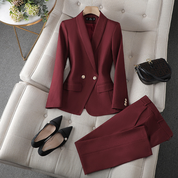 Isolde | Tweed-Look Blazer &amp; Pants Co-ord Set