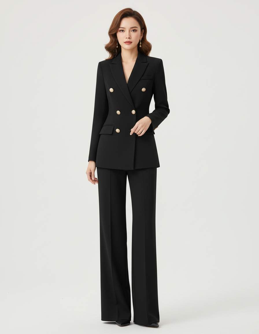 Camille | Tailored Blazer &amp; Wide-Leg Pant Set