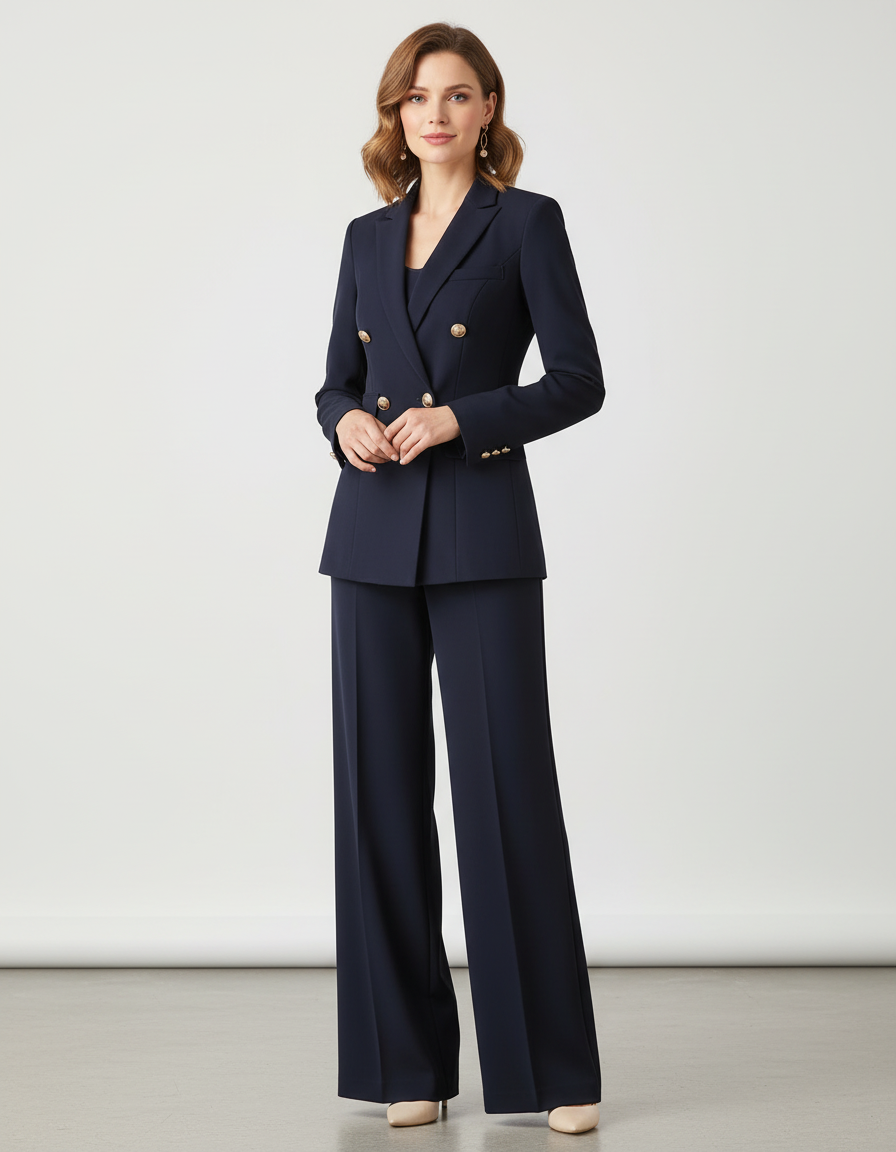 Camille | Tailored Blazer &amp; Wide-Leg Pant Set