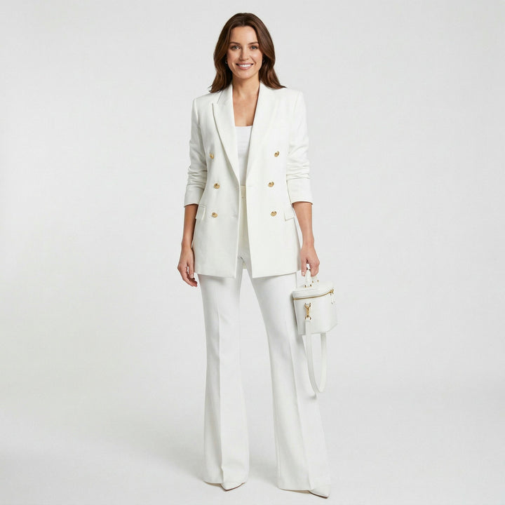 Orla | Long Jacket &amp; Flared Pants Suit Set