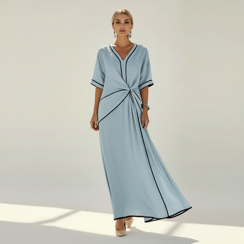 Lina | Twist-Detail Maxi Dress