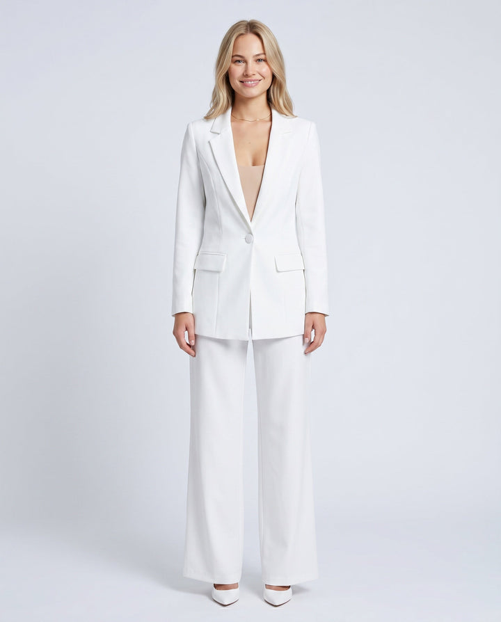 Ravelle | Longline Tailored Wide-Leg Pant Suit