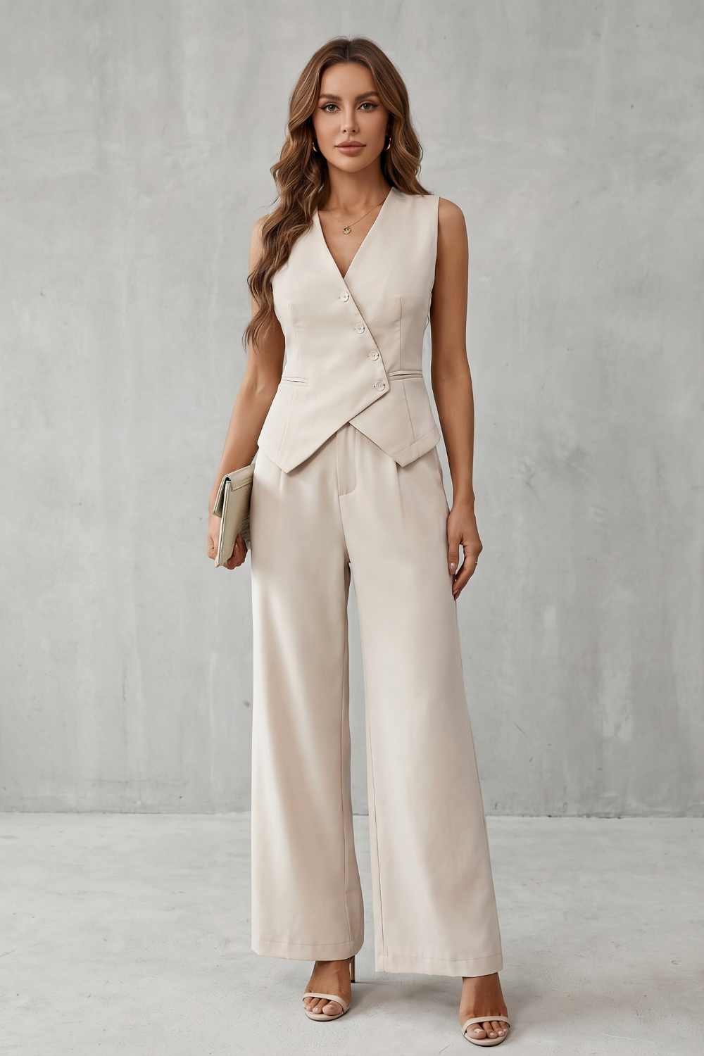 Opal | Tailored Sleeveless Vest &amp; Pant Set