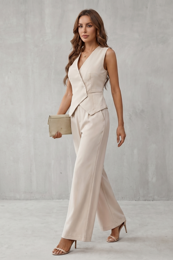 Opal | Tailored Sleeveless Vest &amp; Pant Set