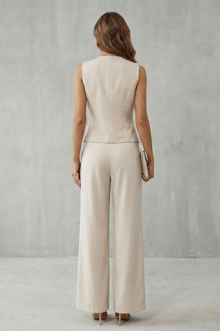 Opal | Tailored Sleeveless Vest &amp; Pant Set
