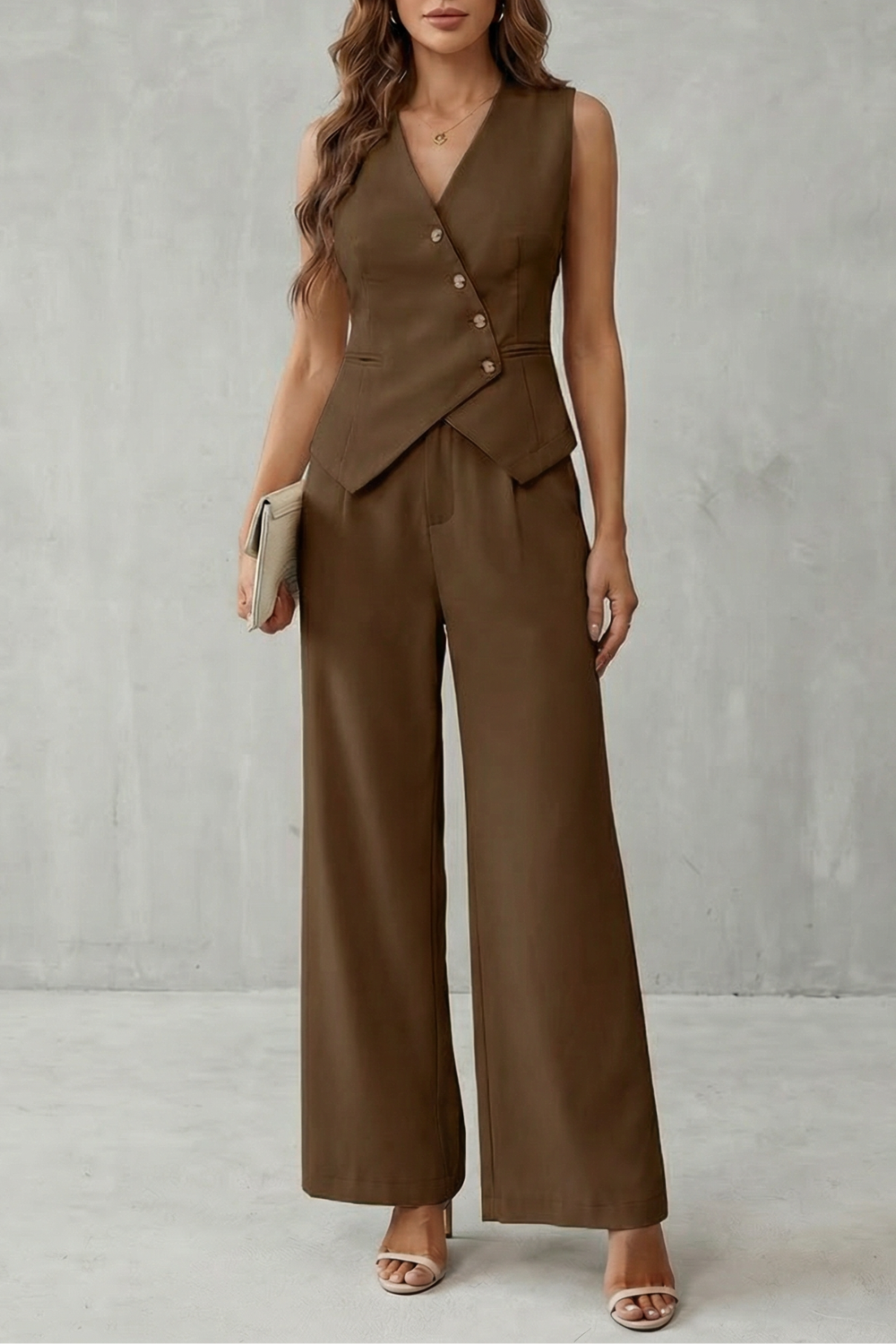 Opal | Tailored Sleeveless Vest &amp; Pant Set