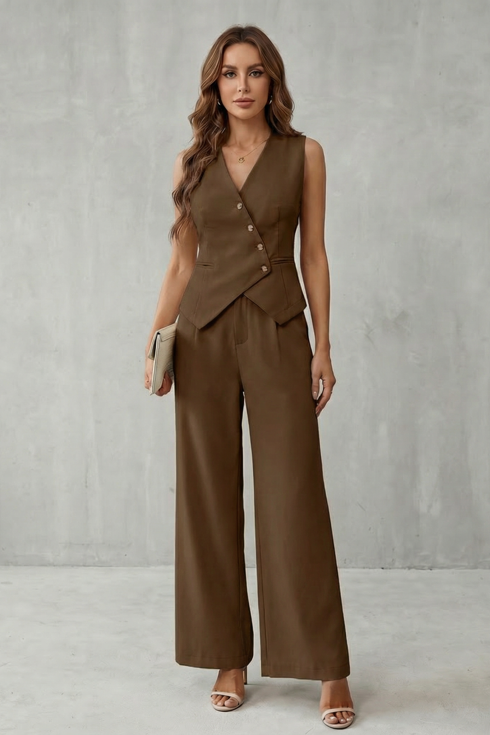 Opal | Tailored Sleeveless Vest &amp; Pant Set