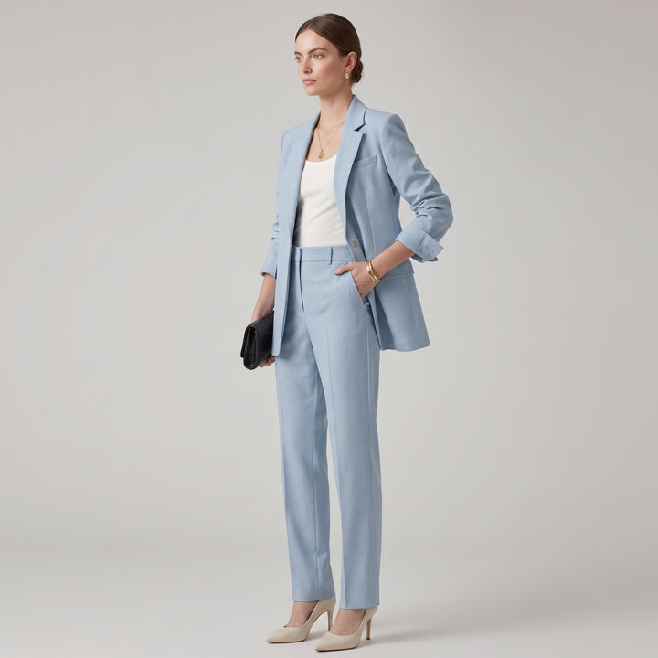 Noor | Structured Blazer &amp; Straight-Leg Pant Set
