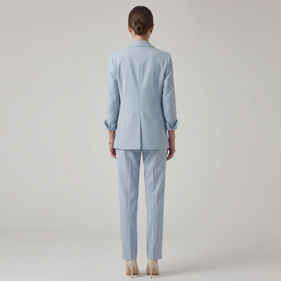 Noor | Structured Blazer &amp; Straight-Leg Pant Set