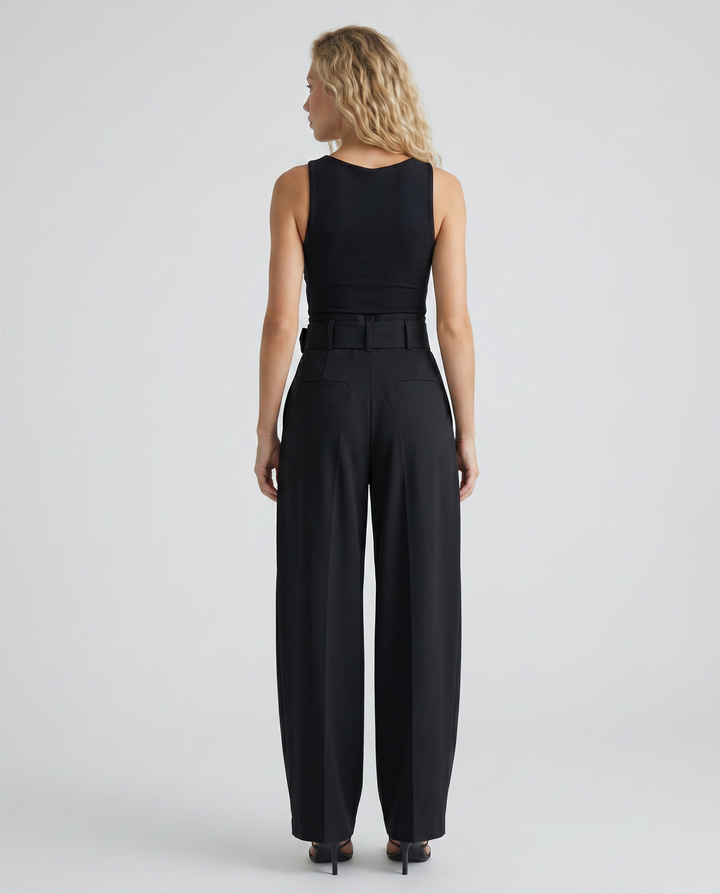 Letha | Draped Wide-Leg Pants