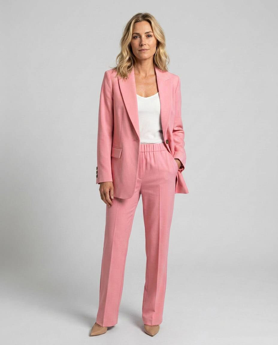 Elise | Blazer Set with Straight-Leg Pants