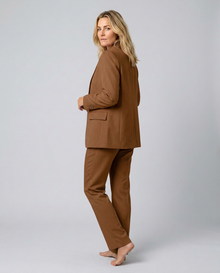 Elise | Blazer Set with Straight-Leg Pants