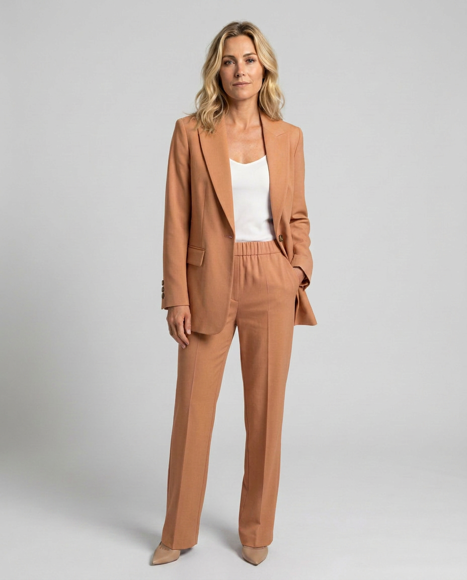 Elise | Blazer Set with Straight-Leg Pants