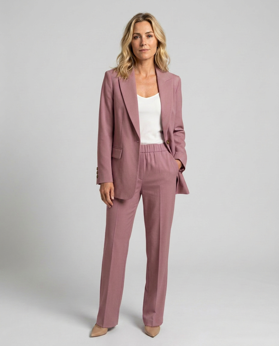 Elise | Blazer Set with Straight-Leg Pants
