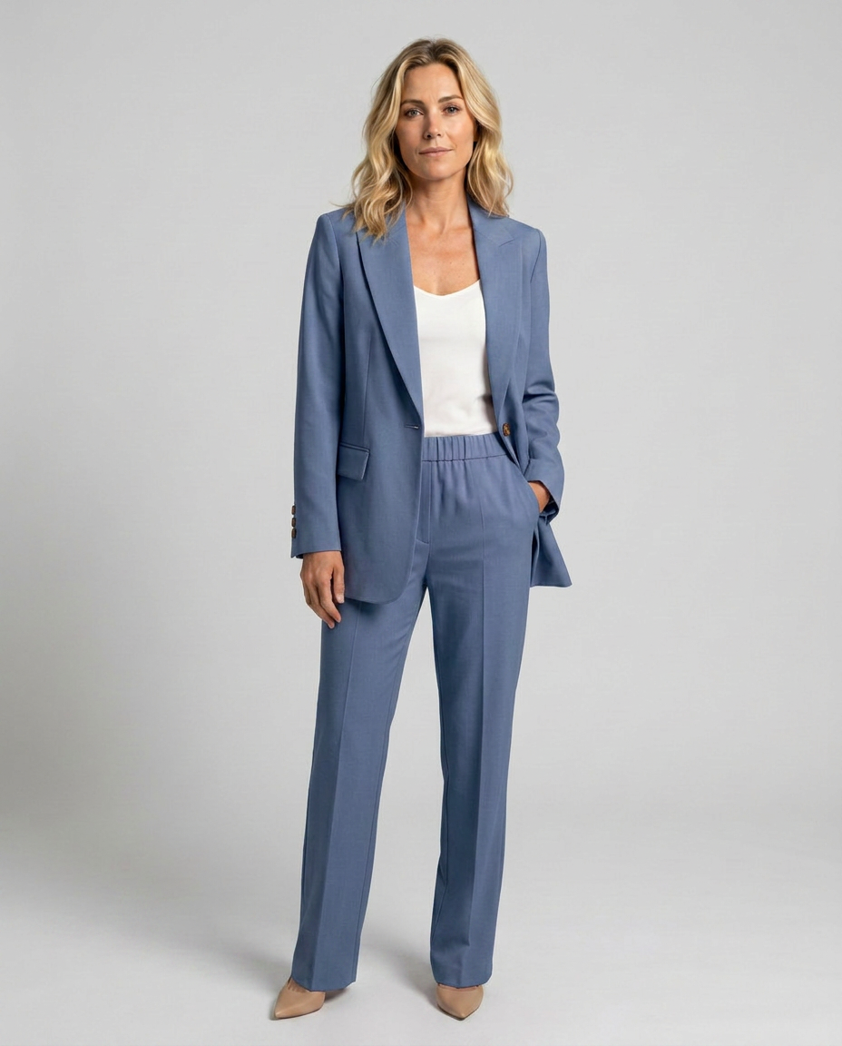 Elise | Blazer Set with Straight-Leg Pants