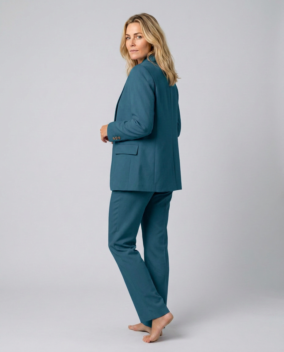 Elise | Blazer Set with Straight-Leg Pants