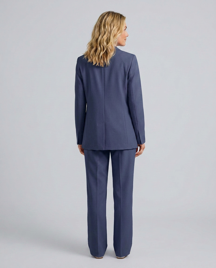 Elise | Blazer Set with Straight-Leg Pants