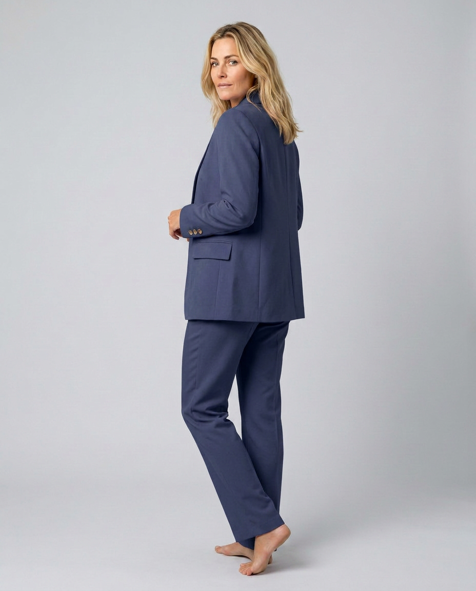 Elise | Blazer Set with Straight-Leg Pants