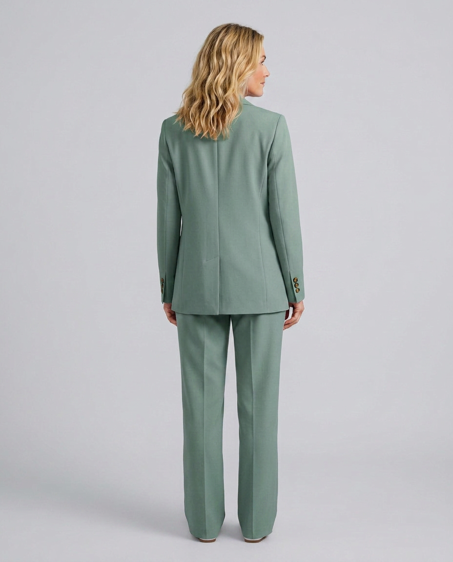 Elise | Blazer Set with Straight-Leg Pants