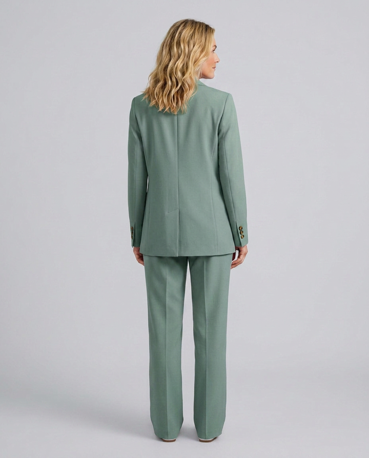 Elise | Blazer Set with Straight-Leg Pants