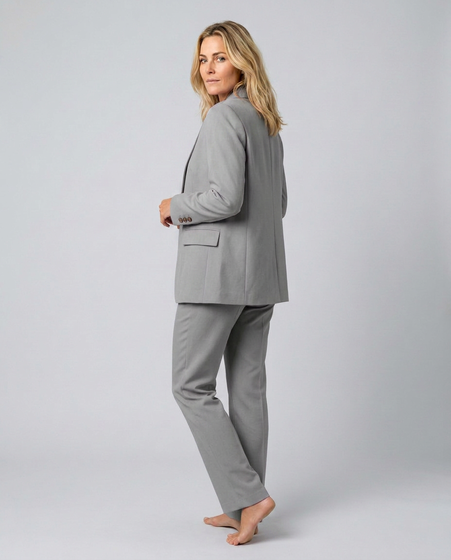 Elise | Blazer Set with Straight-Leg Pants