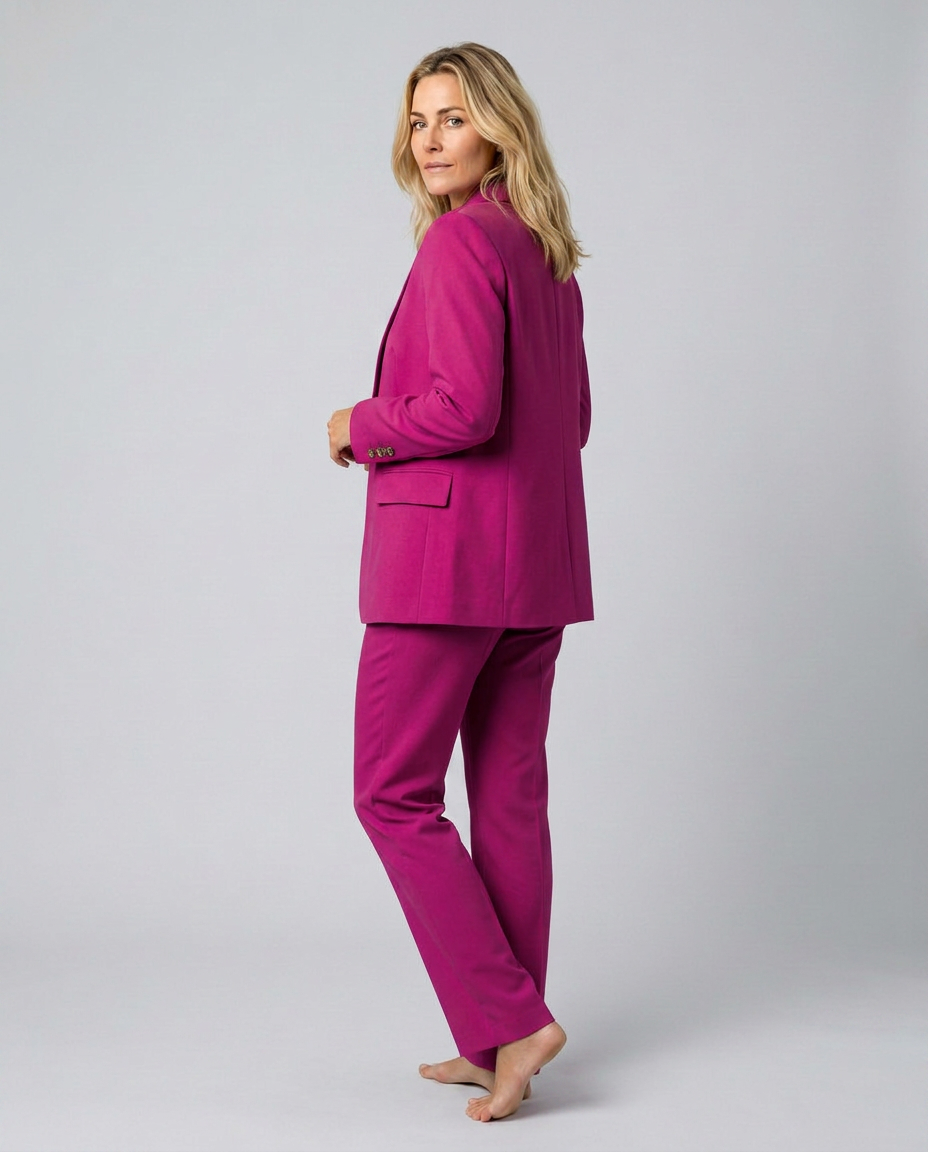 Elise | Blazer Set with Straight-Leg Pants