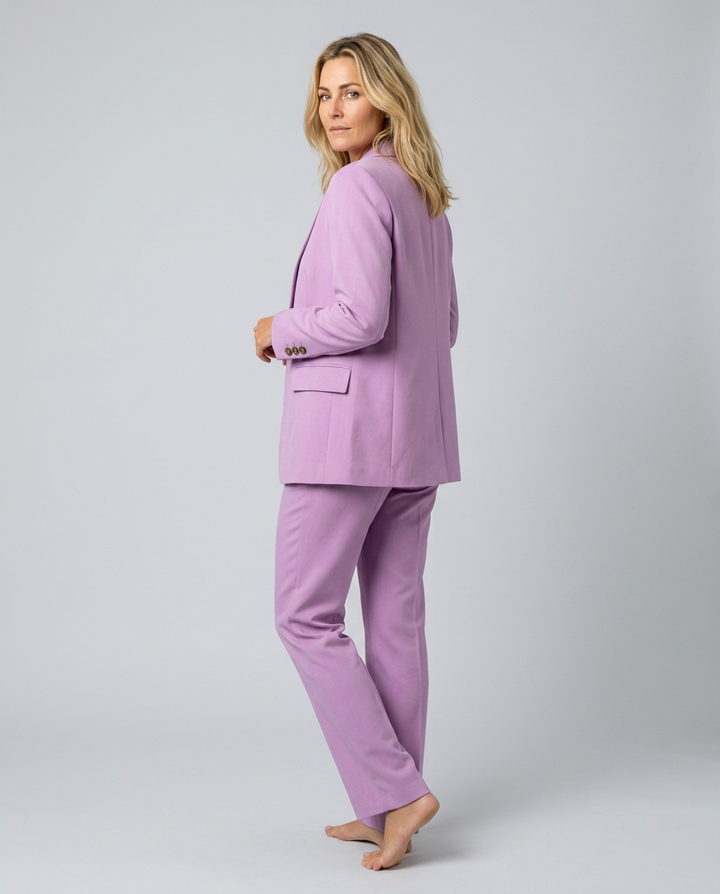 Elise | Blazer Set with Straight-Leg Pants