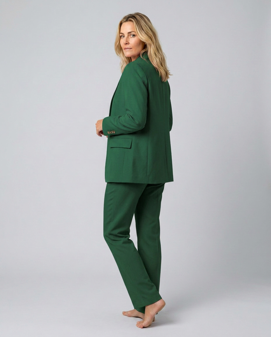 Elise | Blazer Set with Straight-Leg Pants