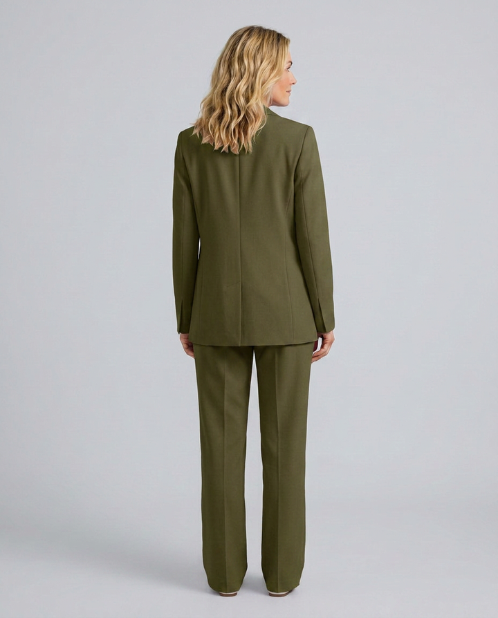 Elise | Blazer Set with Straight-Leg Pants