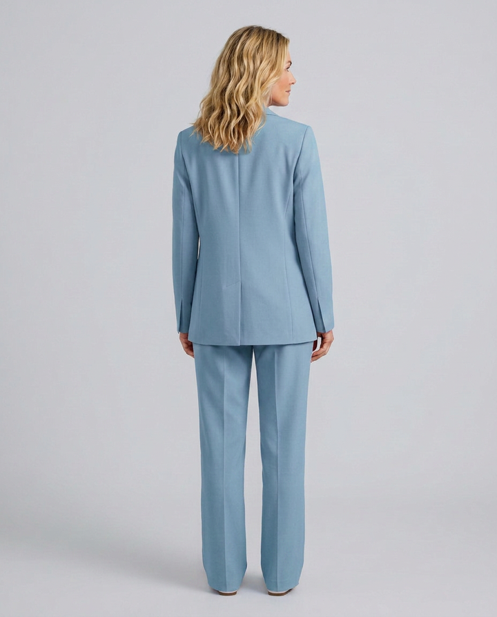 Elise | Blazer Set with Straight-Leg Pants