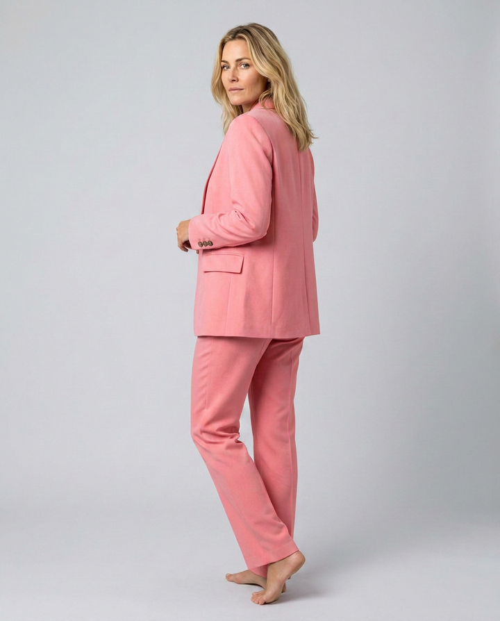 Elise | Blazer Set with Straight-Leg Pants