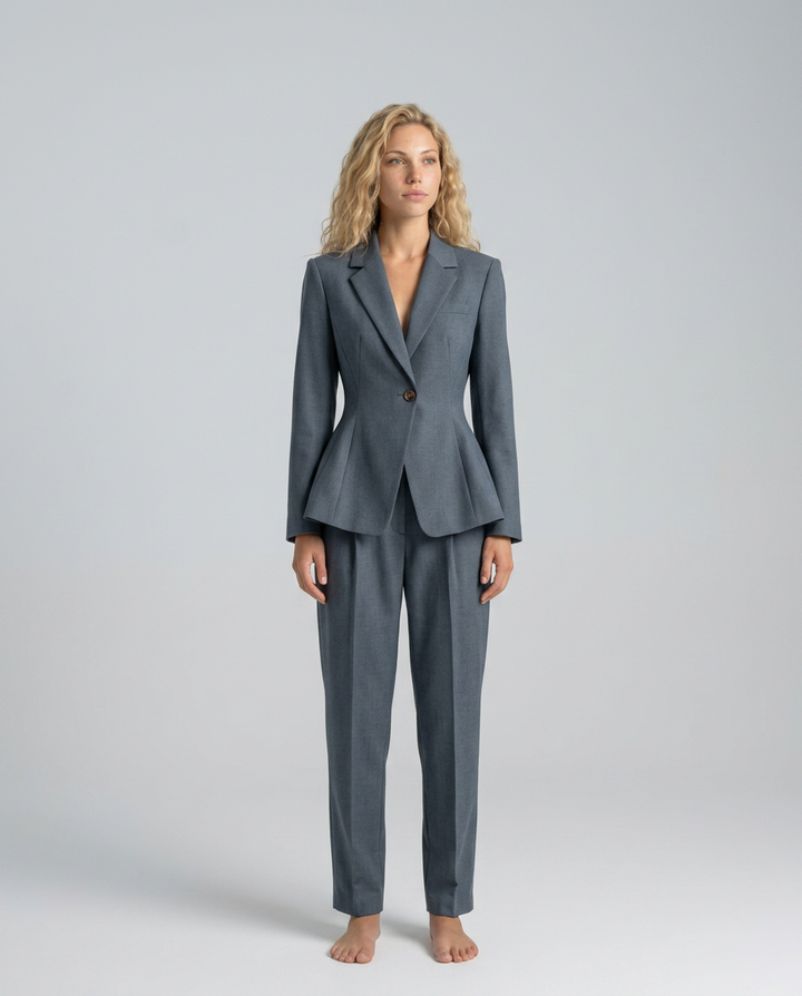 Lillie | Blazer Set with Straight-Leg Pants