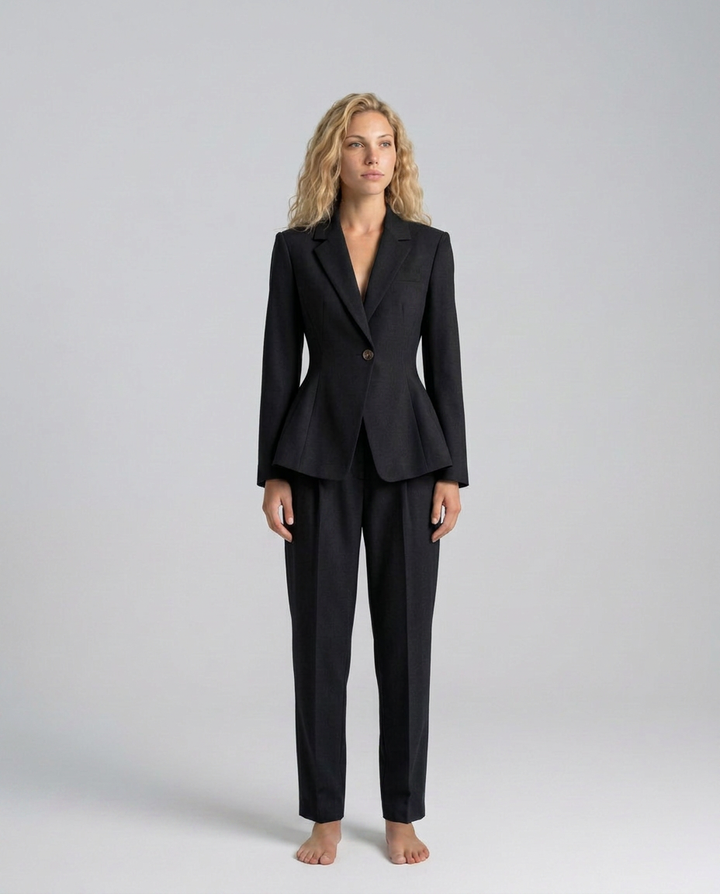 Lillie | Blazer Set with Straight-Leg Pants
