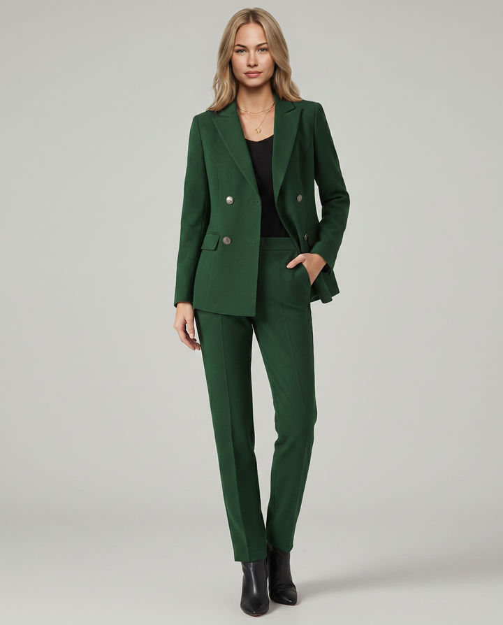 Geneva | Blazer Set with Straight-Leg Pants