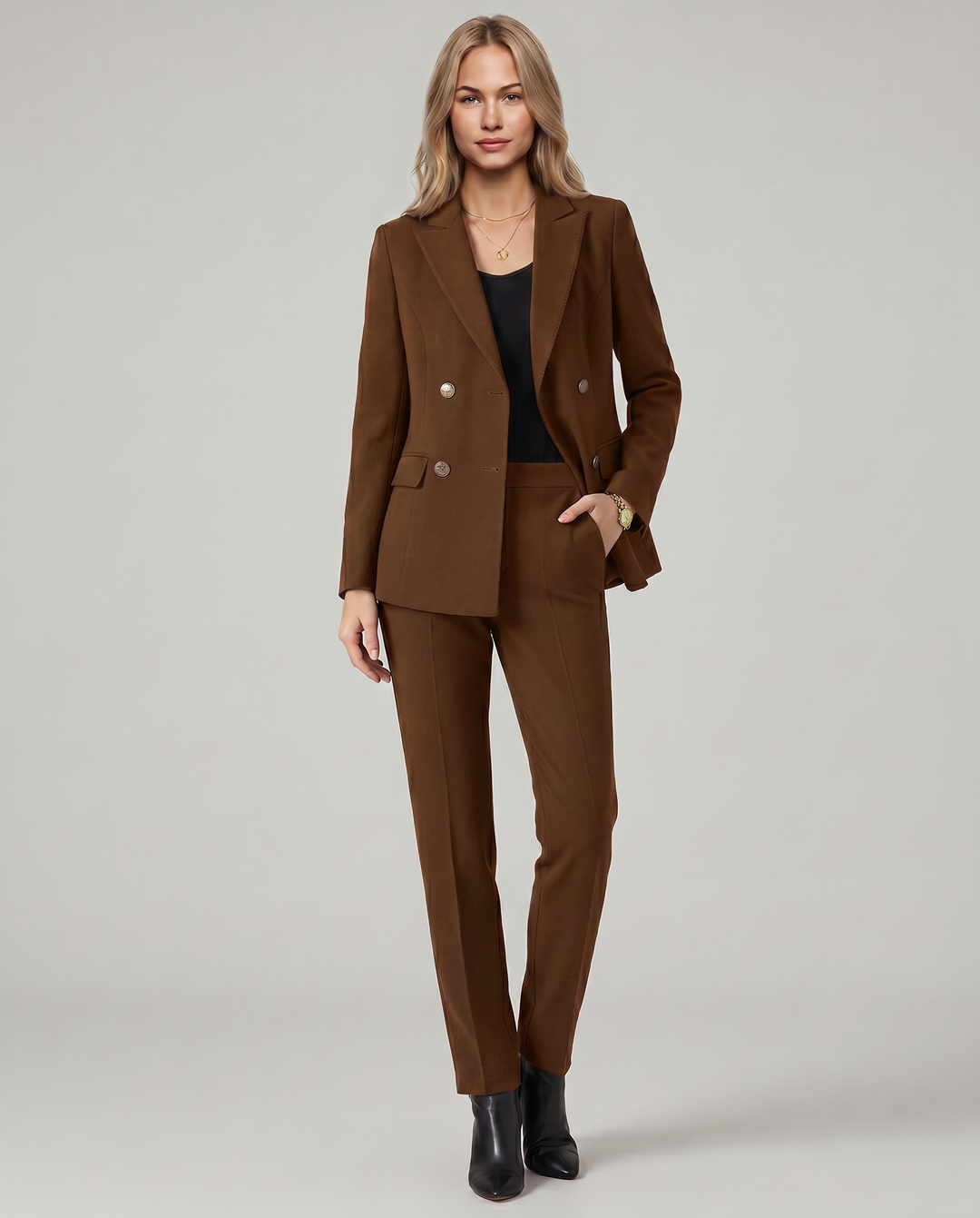 Geneva | Blazer Set with Straight-Leg Pants