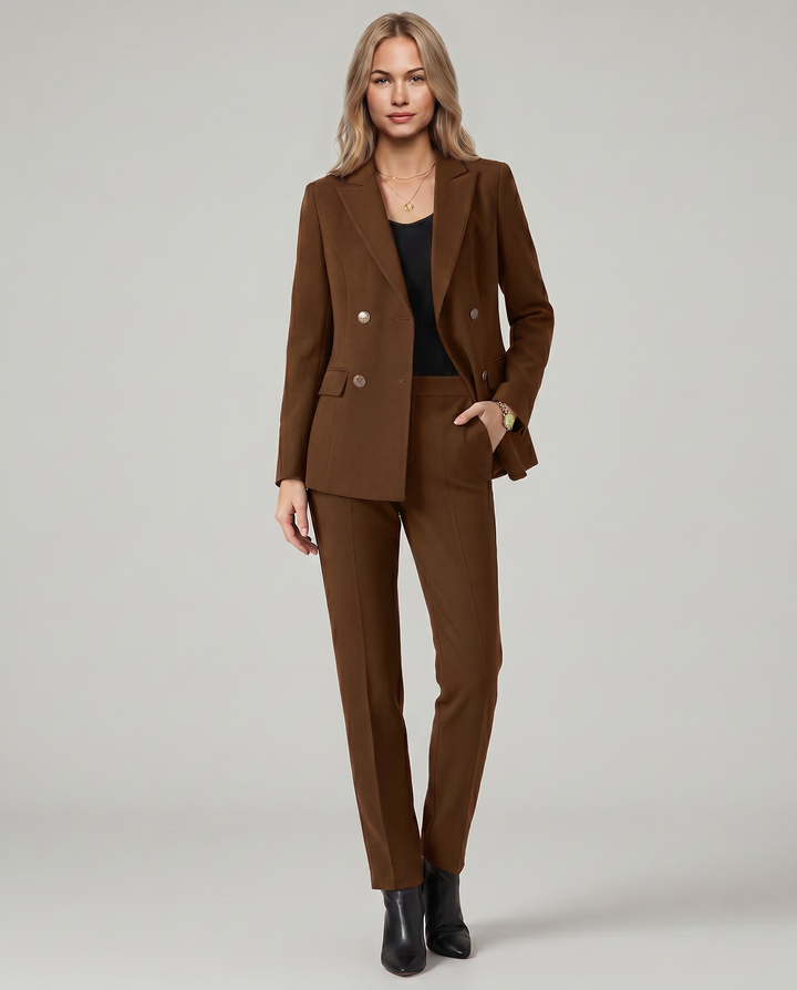 Geneva | Blazer Set with Straight-Leg Pants