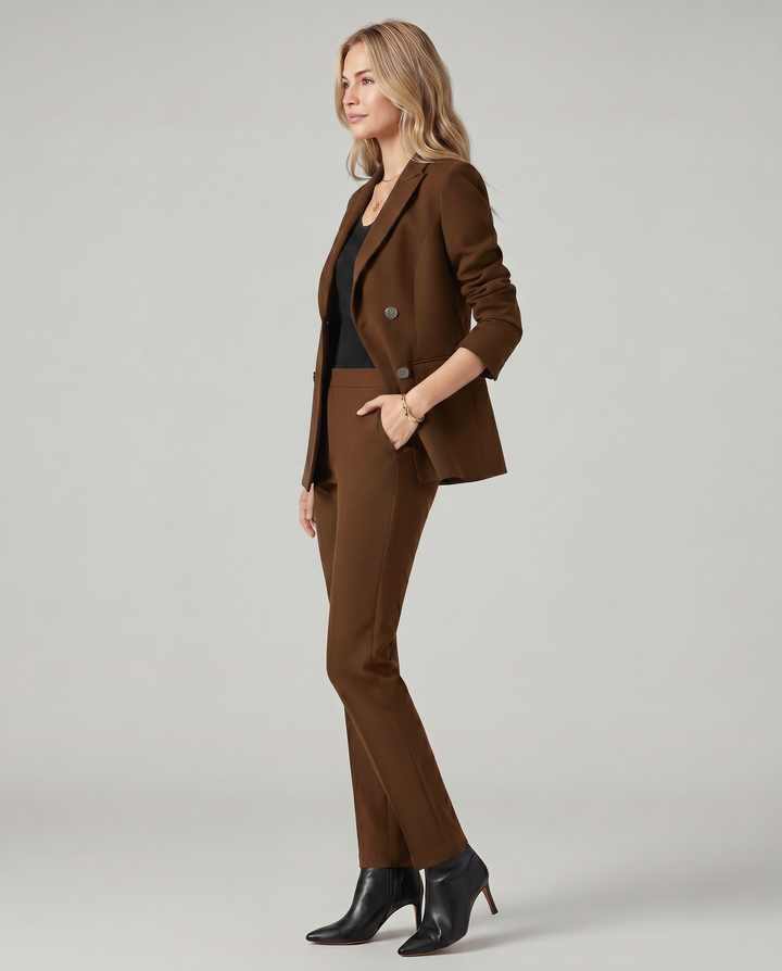 Geneva | Blazer Set with Straight-Leg Pants