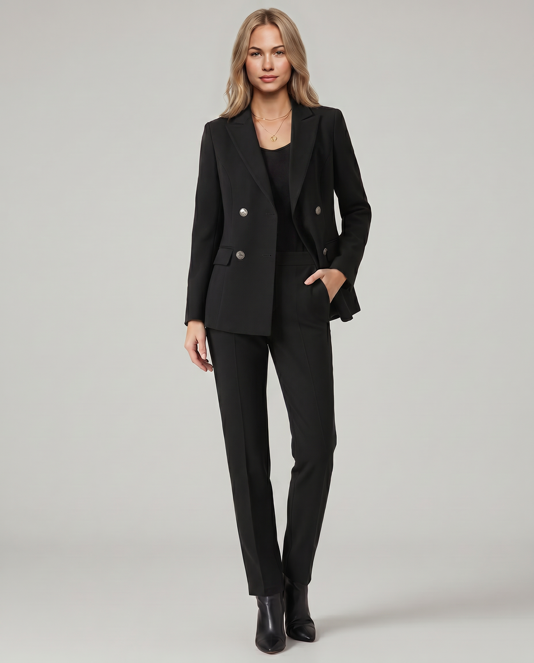 Geneva | Blazer Set with Straight-Leg Pants