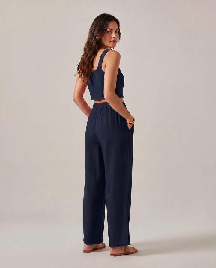 Marilyn | Two-Piece Set with Wide-Leg Pants