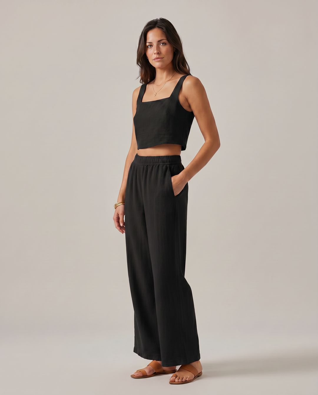 Marilyn | Two-Piece Set with Wide-Leg Pants