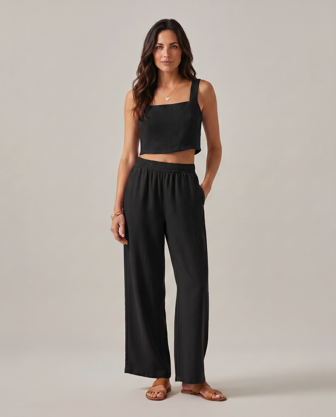 Marilyn | Two-Piece Set with Wide-Leg Pants